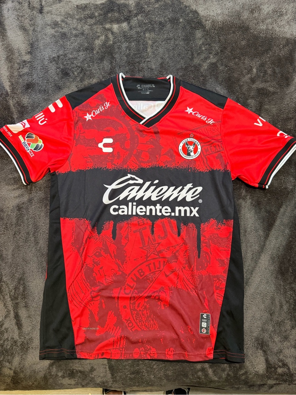 Club Tijuana Red & Black Men's Soccer Jersey